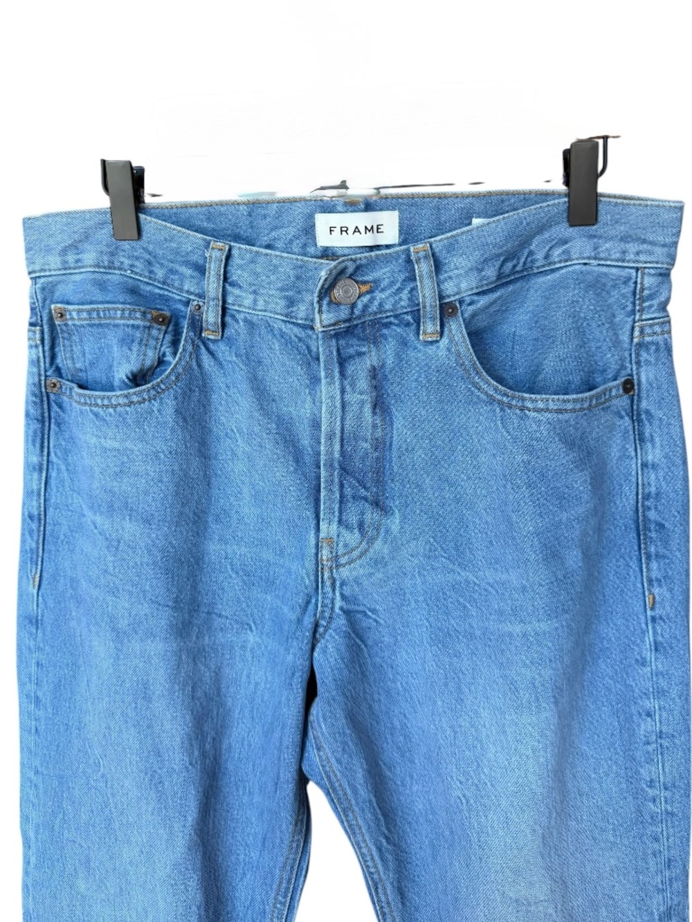 FRAME The Straight Mens Light Wash Denim Jeans Sz 32 - Picture 3 of 8